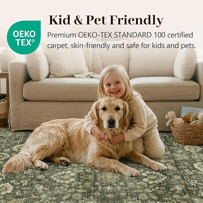 8x10 Ft Large Area Rugs for Living Room, Soft Non-Slip Machine Washable Rug - Image 6
