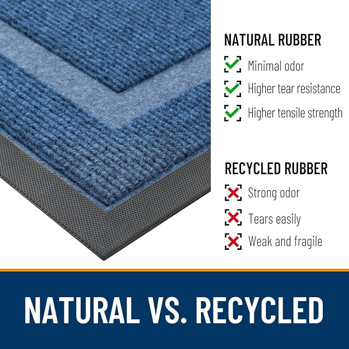 OLANLY Front Door Mat Outside 47x32, All-Season Heavy-Duty Rubber Doormat | - Image 4
