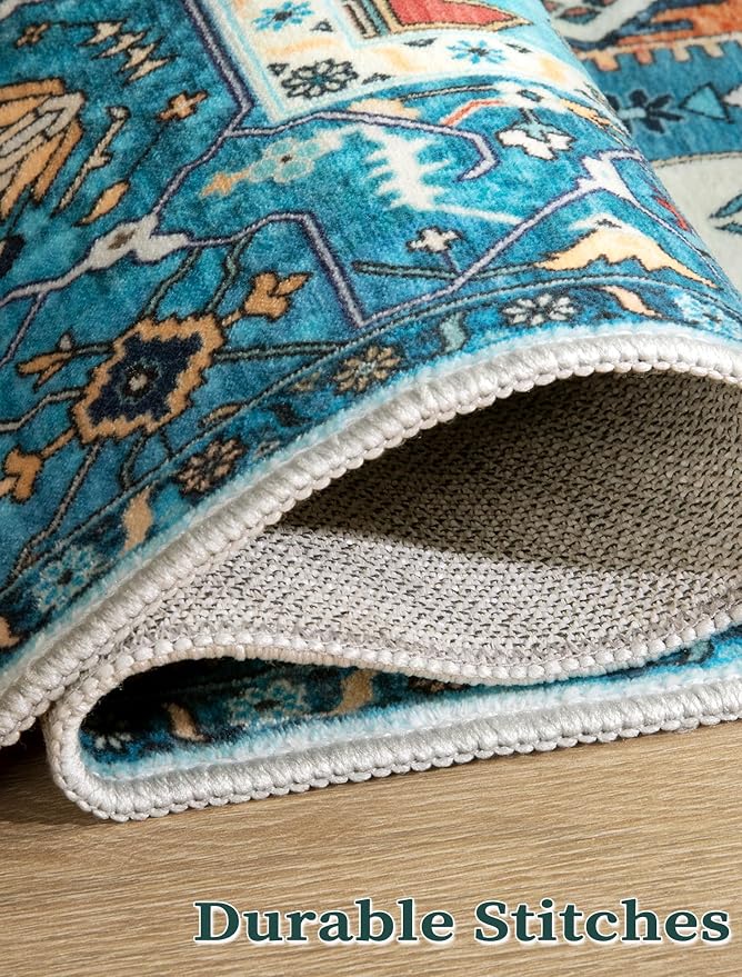 SERISSA 2'6"x12' Washable Non Slip Boho Runner Rug - Image 7