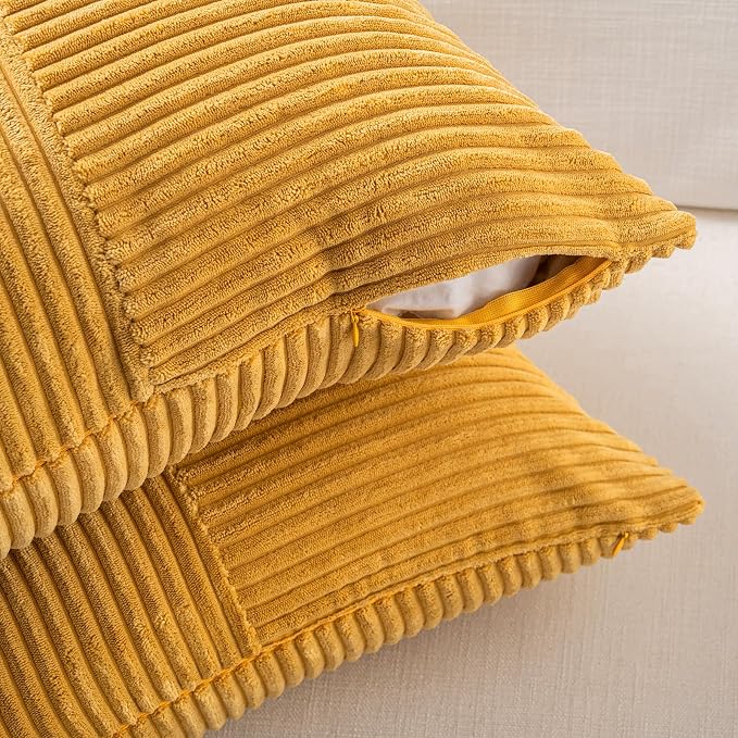 Fancy Homi 2 Packs Sunflower Yellow Spring Decorative Throw Pillow Covers 20x20 - Image 4