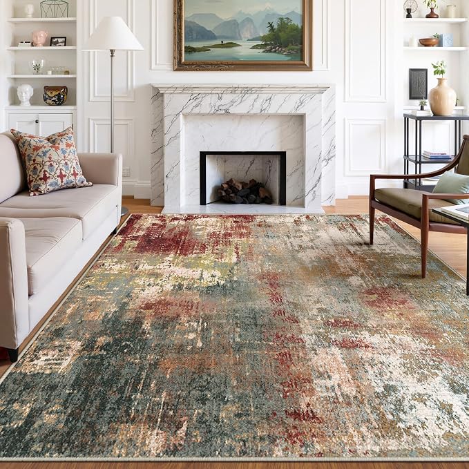 RELEANY Washable 8'x10' Abstract Area Rug by RELEANY