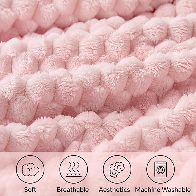 BEDELITE Pink Large Throw Blanket - Image 3