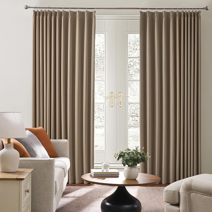 Short Pinch Pleated Blackout Curtains 72 Inch Long 2 Panels - Image 4