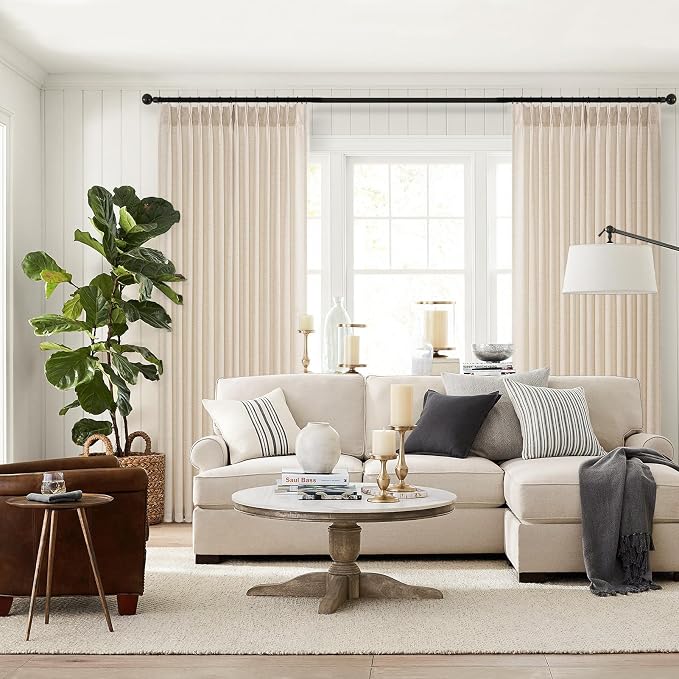 63 Inches Long Pinch Pleated Semi Sheer Curtains - Image 7