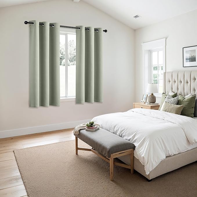 MIULEE Blackout Curtains for Bedroom 2 Panels 40 x 54 Inch Long Sage Green | - Image 6