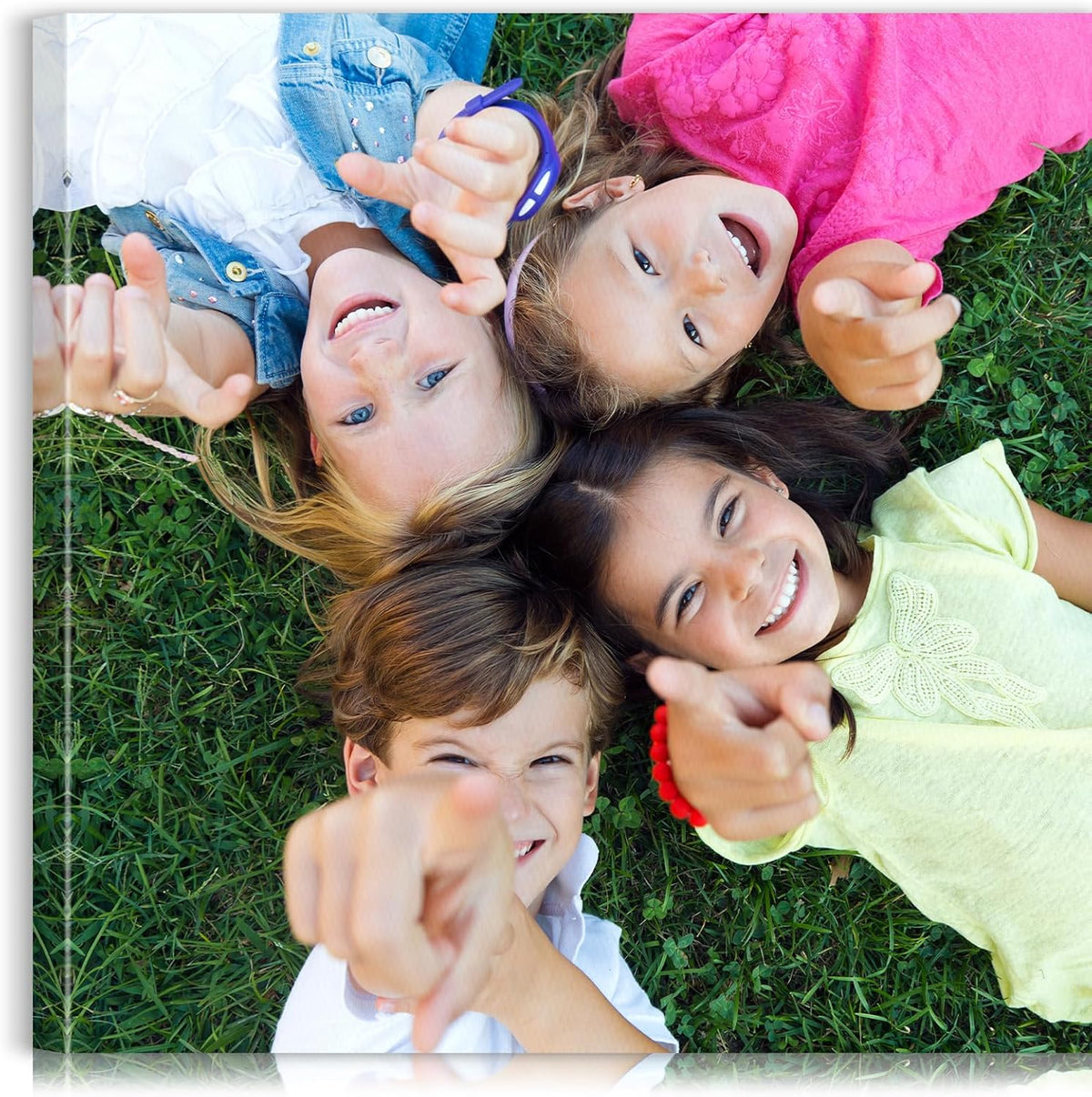 Custom Canvas Prints with Your Photos - Personalized Pictures Print, Customized Photo Gifts, Wall Art Poster Canvas Printing for Wedding, Family, Baby, Pets, Home Office Decor, Wrapped Frame 16x16