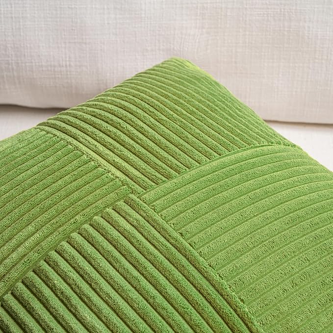 Fancy Homi Set of 2 Lime Green Long Lumbar Decorative Throw Pillow Covers 16x24 - Image 3
