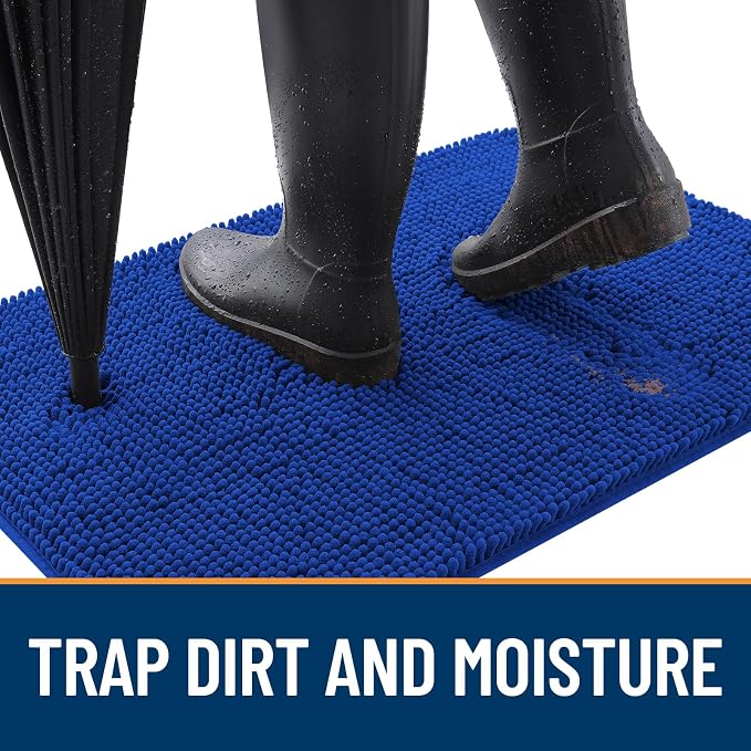 OLANLY Dog Door Mat for Muddy Paws 44x32, Super Absorbent Chenille Mud Mat | - Image 2
