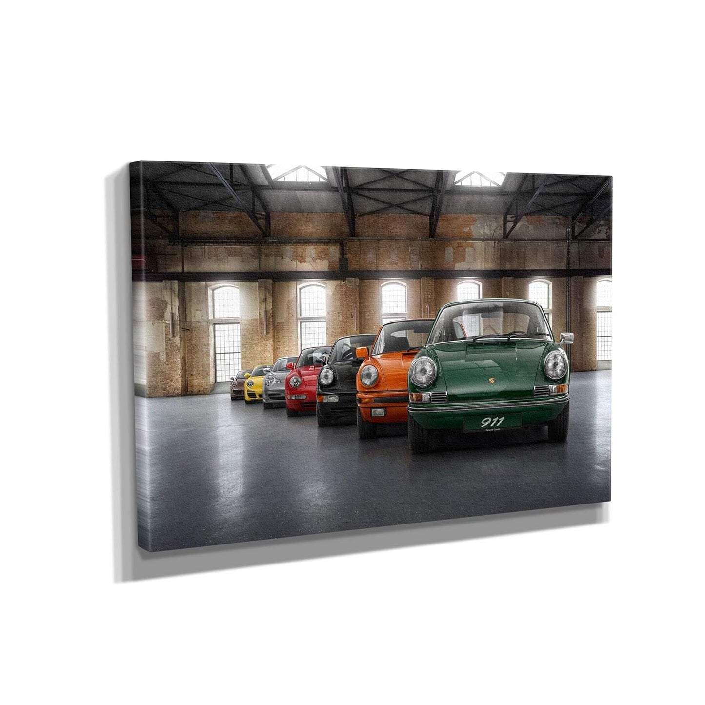 Porsche Car 911 Color Revolution Canvas Art Print Picture Wall Home Decor - Various Sizes (24in x 18in Gallery Wrapped)