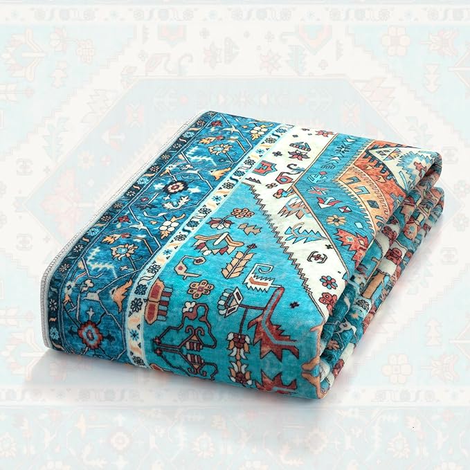 SERISSA 8x10 Washable Non Slip Boho Area Rug - Image 7