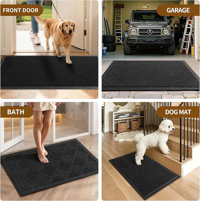 Front Door Mat, Heavy Duty Waterproof Doormat 29.5"x17", Stain Fade Resistant - Image 8