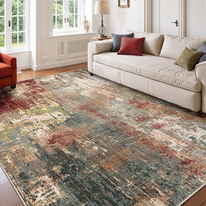 RELEANY Washable 8'x10' Abstract Area Rug - Image 8