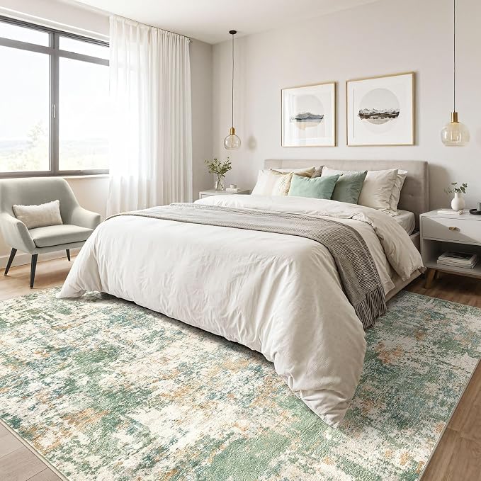 LOONGRUG 9x12 Area Rug Washable Large Neutral Modern Living Room Rugs | - Image 4