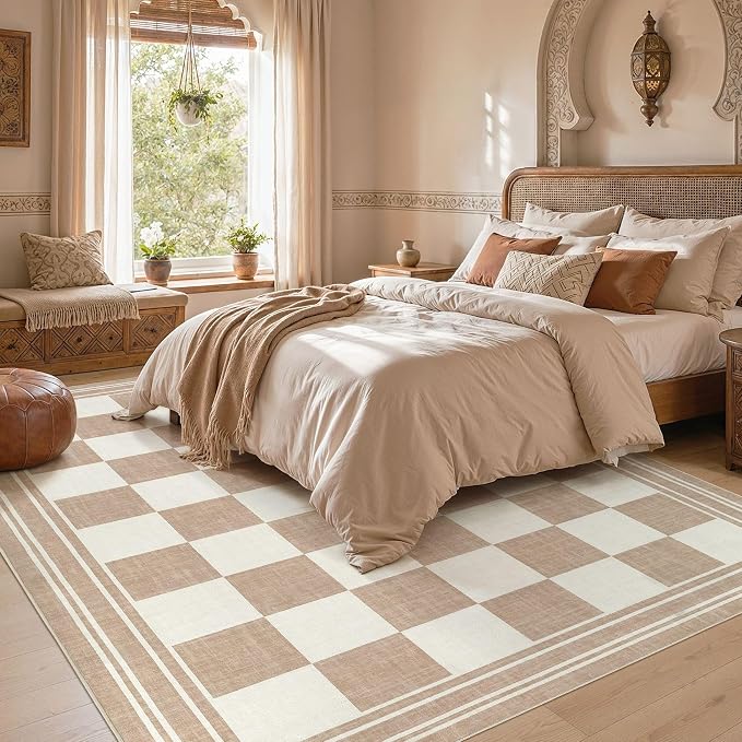 cotiled Boho 5x7 Area Rugs for Living Room: Soft Moroccan Washable Rug | Solve - Image 5