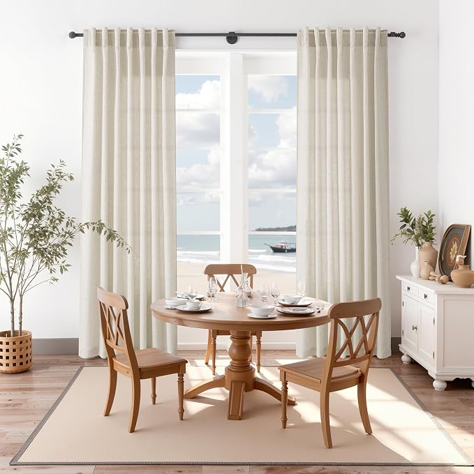 Vanilla Linen Curtains 96 Inches Long - Image 8