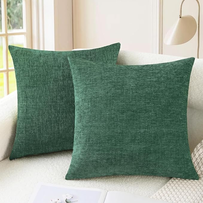 CaliTime Decorative Couch Throw Pillow Covers 26 X 26 Inches Dark Green | Pack by CaliTime