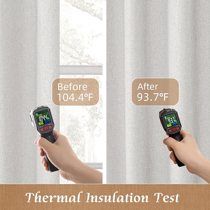 Short Linen Curtains 40 Inches Long - Image 4