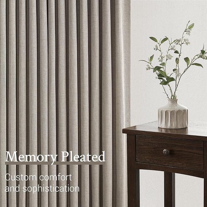 Topfinel Pinch Pleated 92 Inch Curtains 2 Panels - Image 5