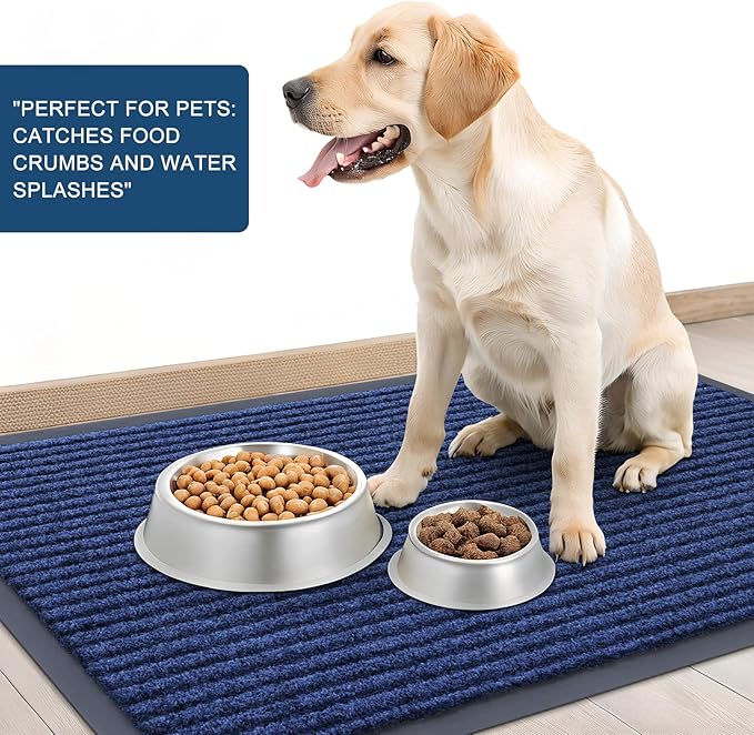 OLANLY 2-Pack Front Door Mats 59x23, Waterproof Heavy-Duty Doormats | Blue - Image 6