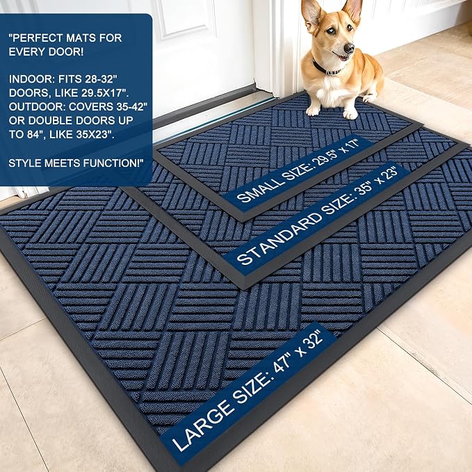 OLANLY Front Door Mat Outside Entrance 59x34, Waterproof Heavy-Duty Doormat | - Image 2