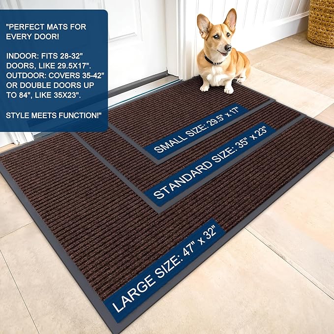 OLANLY Front Door Mat 29.5x17, Waterproof Heavy-Duty Indoor Outdoor Doormat | - Image 2