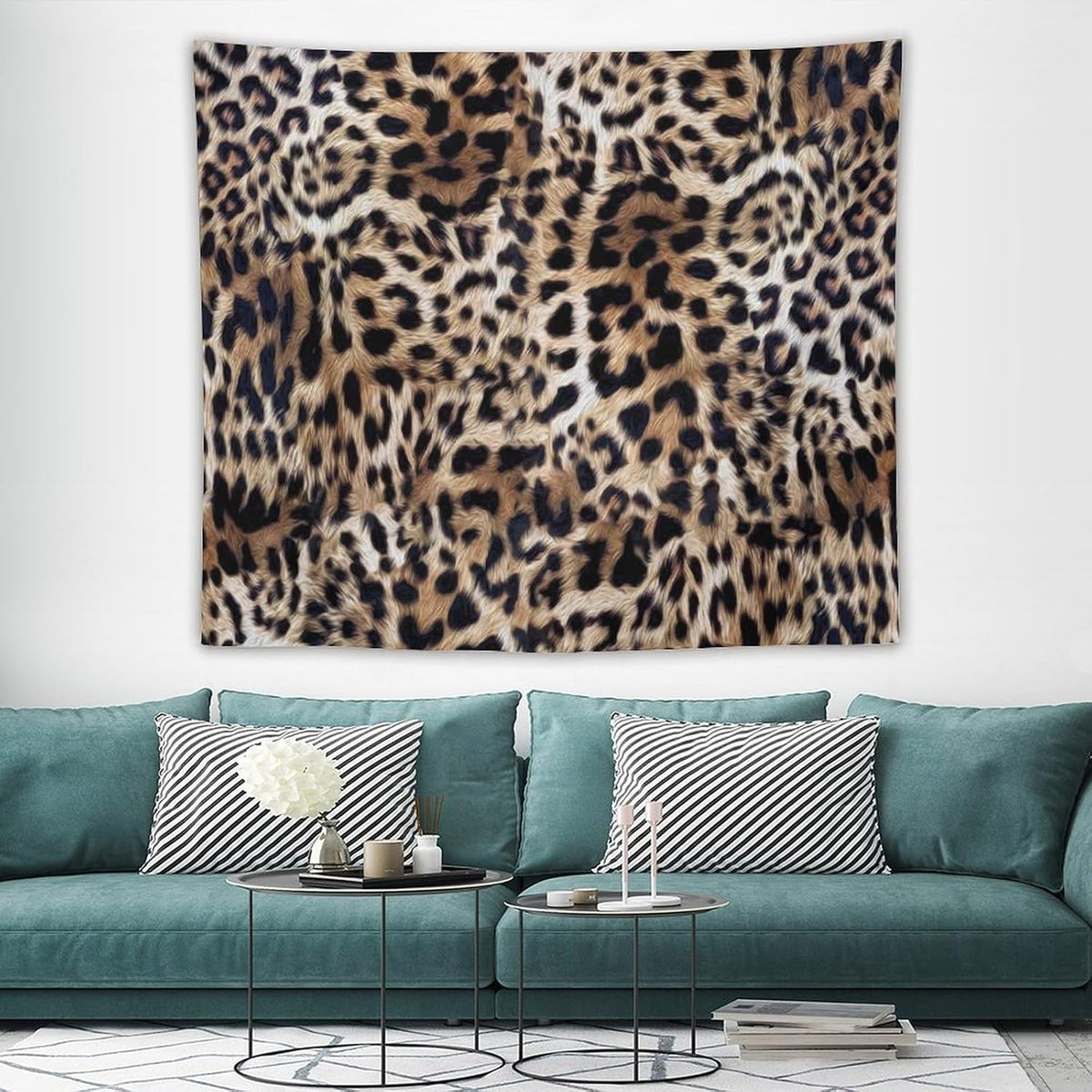 HZOHNAGO Leopard Print Tapestry Nature Wildlife Vintage Cheetah Fur Spot Animal Skin Wild Animals Spots Printed Wall Tapestry Painting Wall Hanging for Bedroom Living Room Dorm 60" W x 50" H