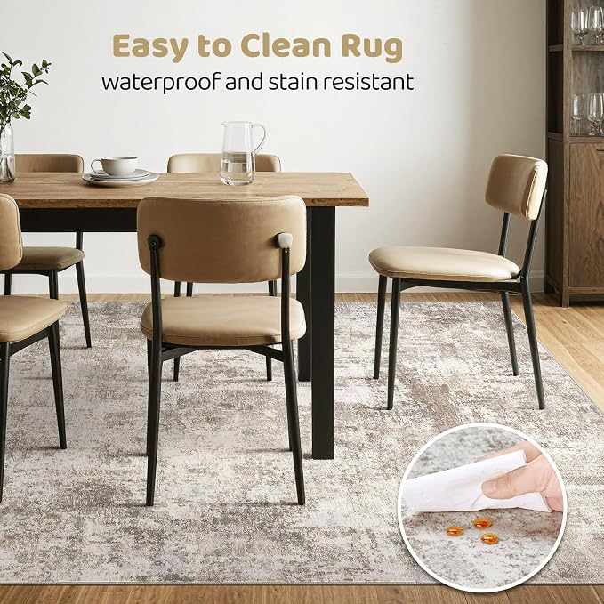LOONGRUG 9x12 Area Rug Washable Large Neutral Modern Living Room Rugs | - Image 6