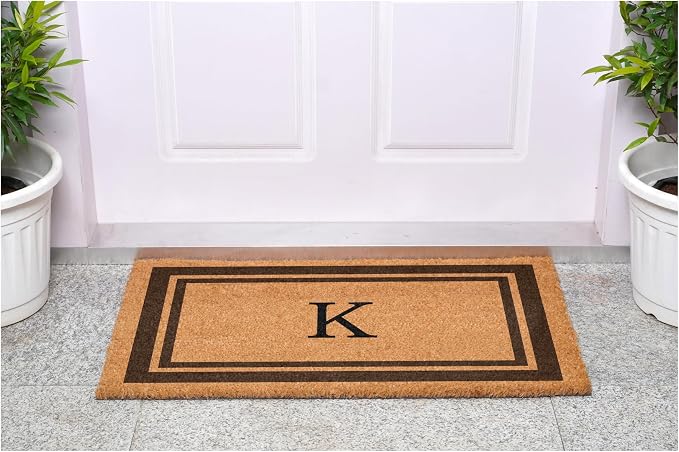 Calloway Mills 152982436K Brown Border 24" x 36" Monogram Doormat - Image 5