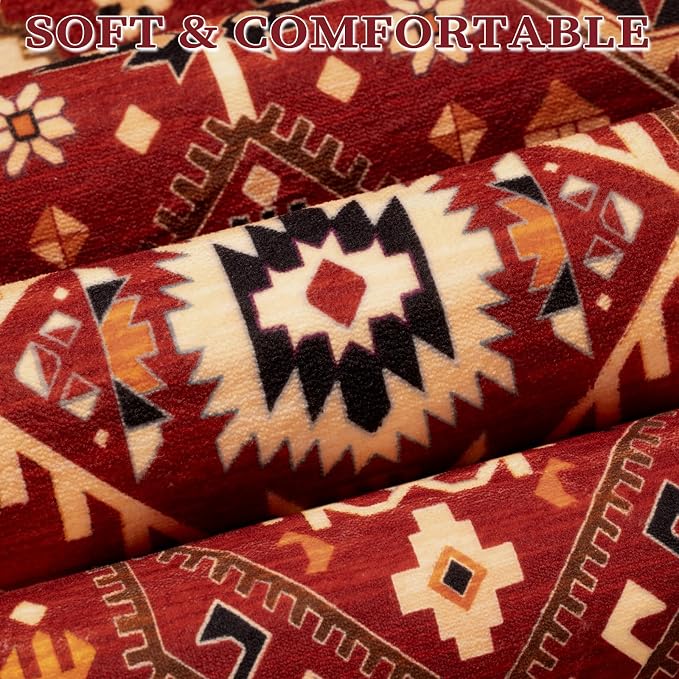 SERISSA 6x9 Washable Non Slip Boho Area Rug - Image 6