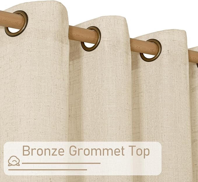 Short Linen Curtains 40 Inch Length - Image 3