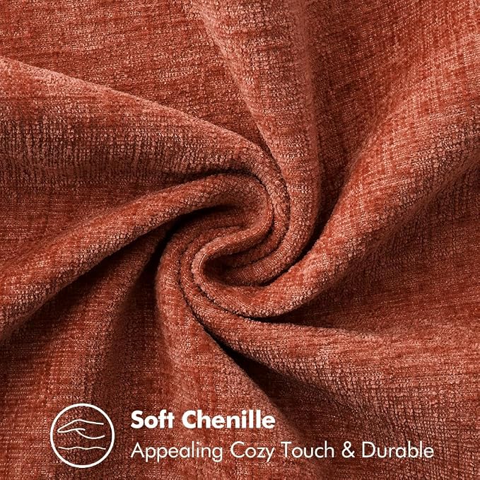 MIULEE Fall Decorative Couch Throw Pillow Covers 20x20 Inch Burnt Orange | 2 - Image 3