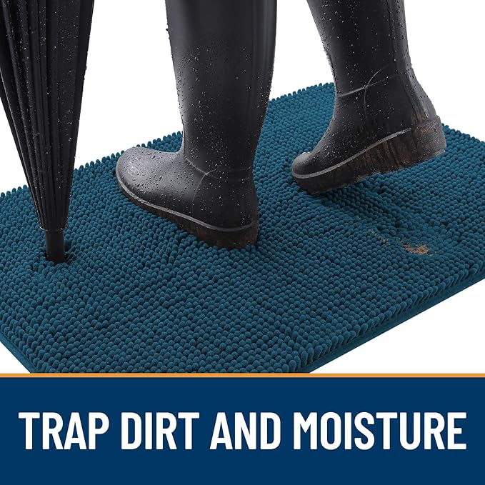 OLANLY Dog Door Mat for Muddy Paws 59x24, Super Absorbent Chenille Mud Mat | - Image 2