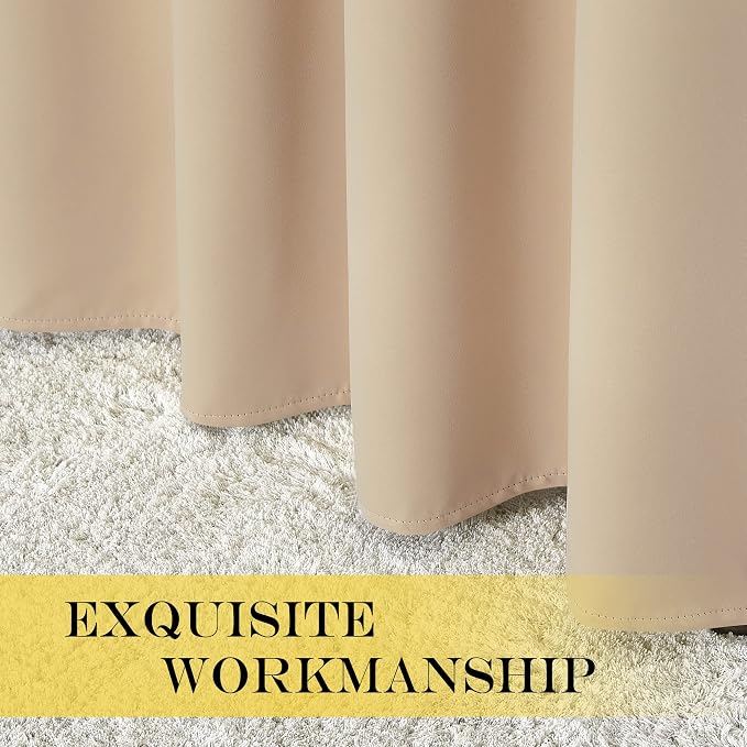 NICETOWN Room Darkening Biscotti Beige Curtain - Image 7