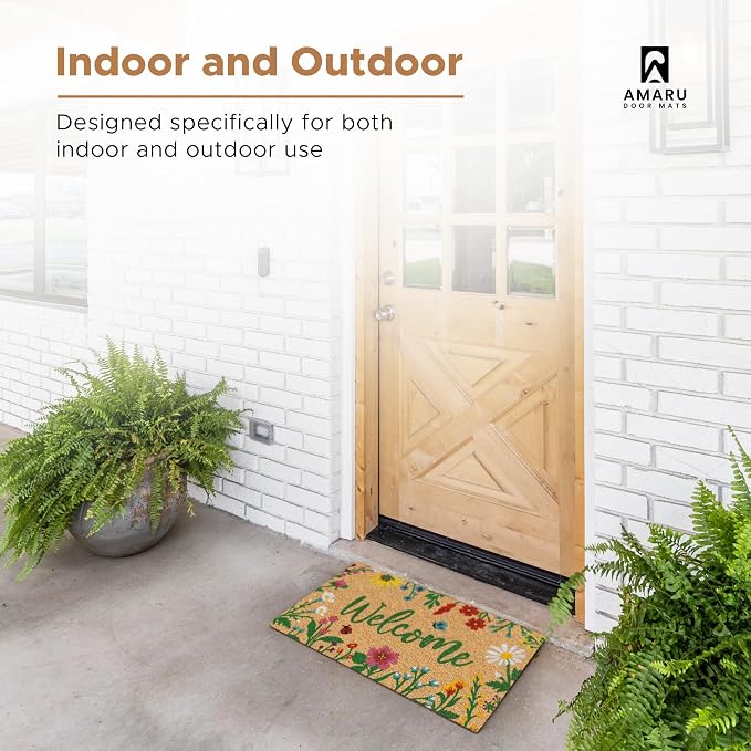Coir Welcome Mat, 24 x 36 in | 100% Natural Coir, Anti-Shedding, Durable PVC - Image 5