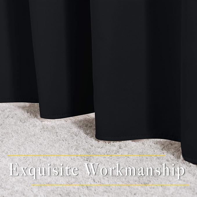 NICETOWN Black Out Cafe Curtains 48 inch Long 2 Panels Burg - Image 6