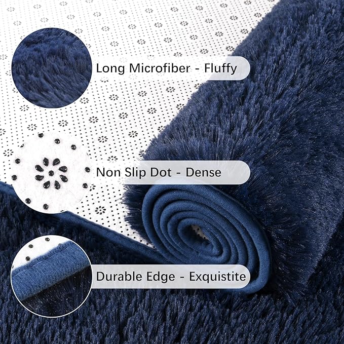 Chicrug Soft Runner Rug for Bedroom Living Room Plush Fluffy Rug 2x10 | Shag - Image 6