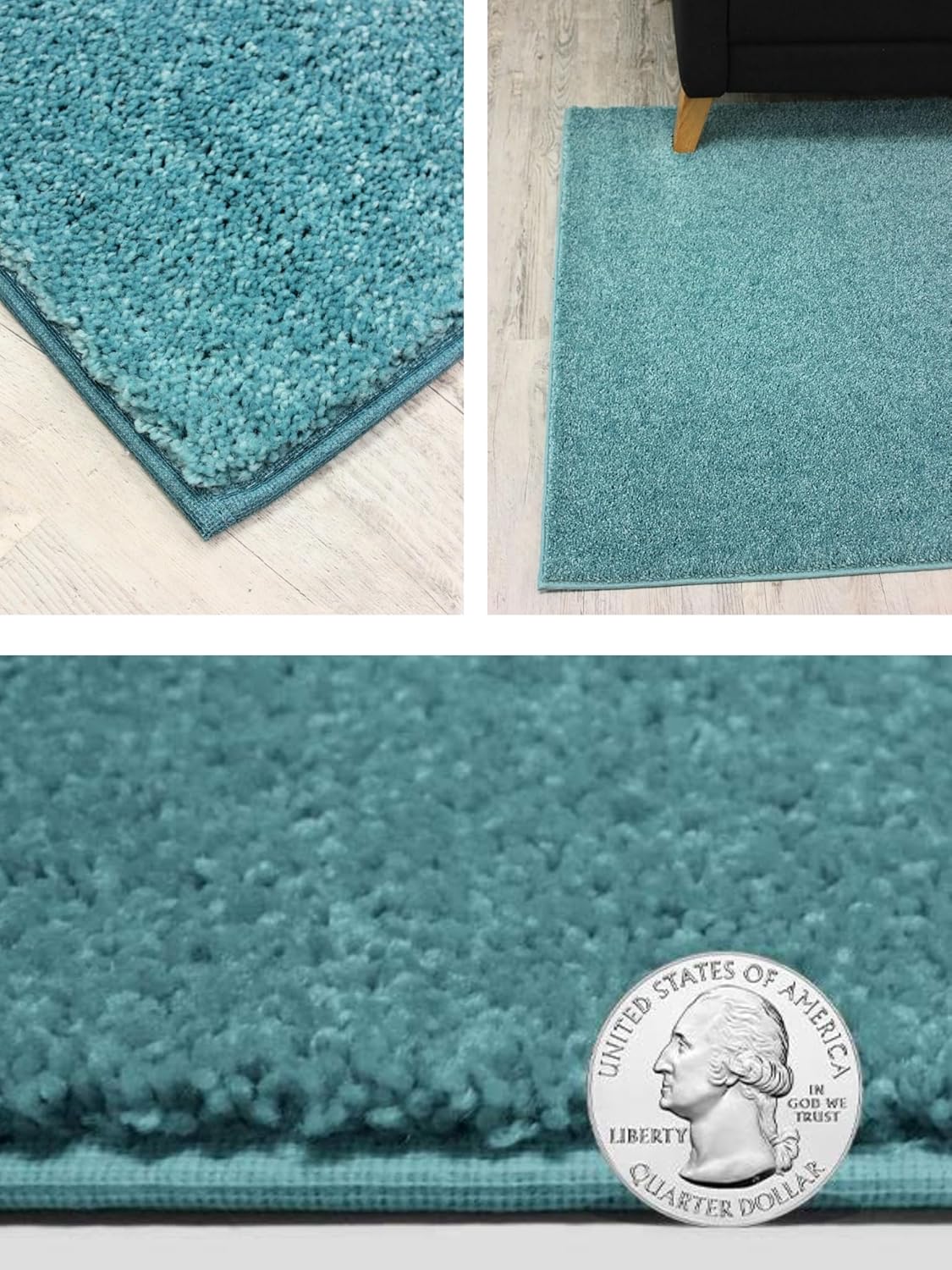 KOECKRITZ Soft and Colorful Kids Classroom Area Rugs (Passes Flammability Pill Test) Many Sizes and Bright Colors to Select from (11' x 11', Surf)