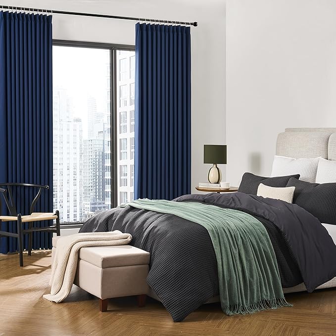 Pinch Pleated Curtains 156 Inches Long 2 Panels Set, Thermal Insulated Blackout - Image 4