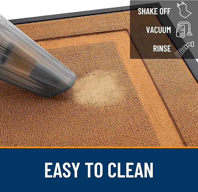 OLANLY Front Door Mat Outside 59x23, All-Season Heavy-Duty Rubber Doormat | - Image 5