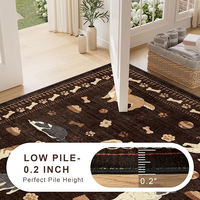 DUKINO 2x4 Rug Runner, Washable Dog Bathroom Rug Soft Non Slip, Non-Shedding - Image 8