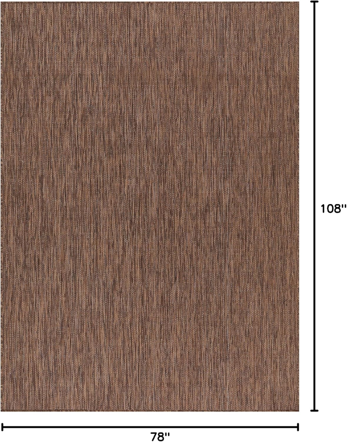 Washable Indoor Outdoor Rug 6x9 Weather Resistant Area Rugs Modern Solid for Porch Deck Balcony Backyard Patio Outside Carpet (6 X 9 Gold Brown)