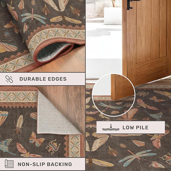 2'6"x8' 8ft Long Hallway Runner Rug, Stain Resistant Non-Slip Kitchen Floor Mats - Image 5