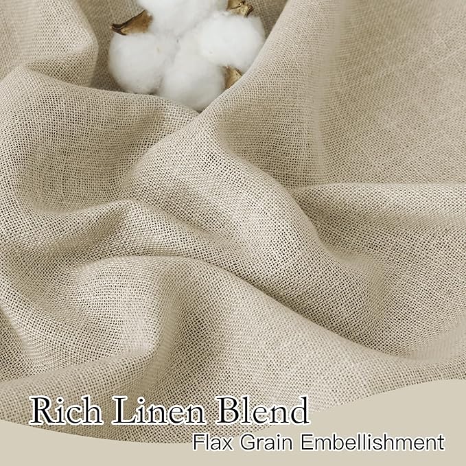 RYB HOME Linen Sheer Curtains - Image 3