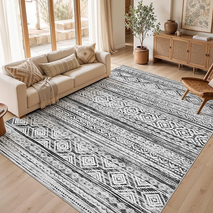 cotiled Boho 7x9 Area Rug for Living Room: Large Moroccan Washable Rug | Solve by COTILED
