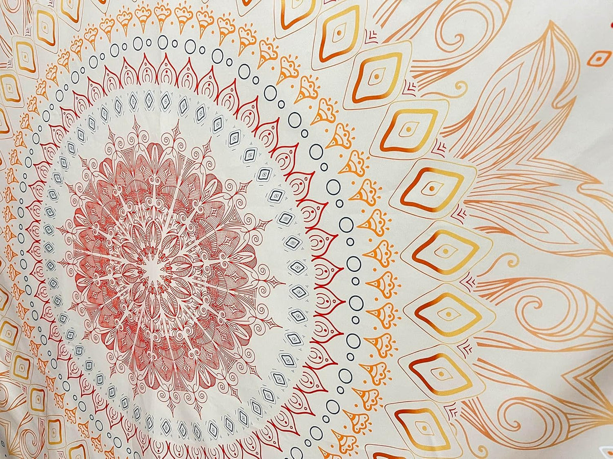Damanse Floral Tapestry Wall Hanging Cute,Boho Wall Tapestry for Bedroom Aesthetic,Mandala Living Room Decor for Teen Girls (Yellow, 59.8"x78.7")