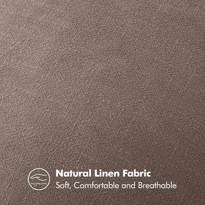 MIULEE Decorative Linen Pillow Covers 20x20 Inch Malt Ball | Boho Farmhouse​ - Image 3