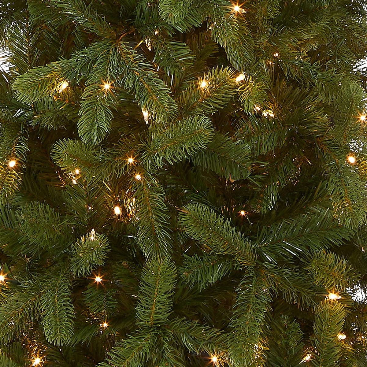 National Tree Company 'Feel Real' Pre-lit Artificial Christmas Tree | Includes Pre-strung White Lights| Downswept Douglas Fir Pencil Slim - 9 ft