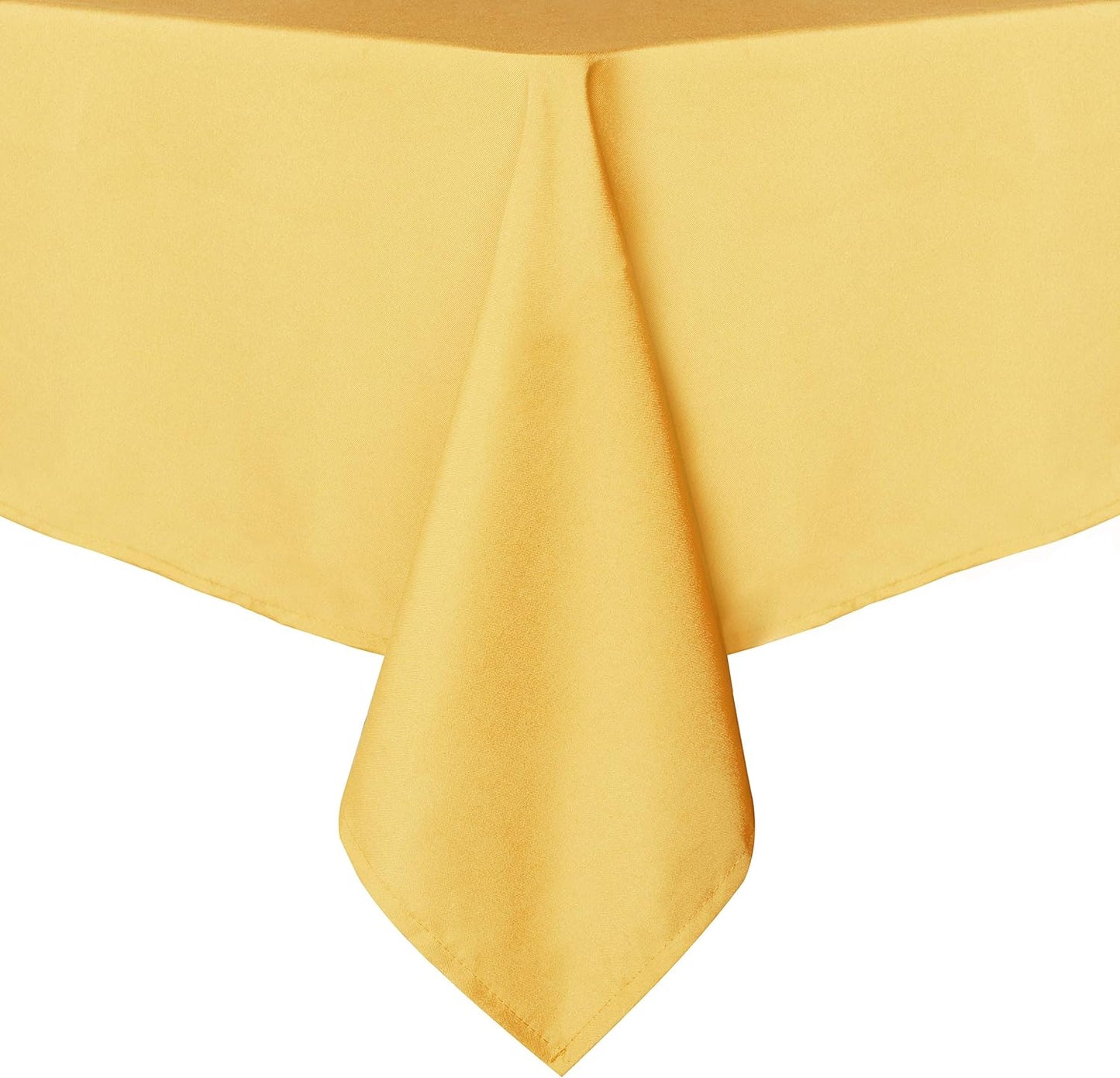 sancua Rectangle Tablecloth - 54 x 78 Inch - Stain and Wrinkle Resistant Washable Polyester Table Cloth, Decorative Fabric Table Cover for Dining Tables, Buffet Parties and Camping, Yellow