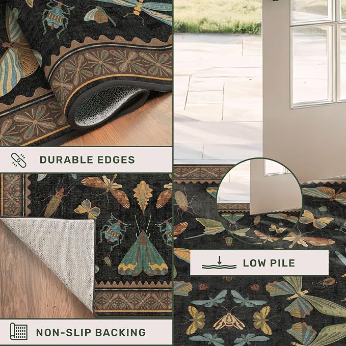 5x8 Black Rug for Bedroom - Image 5