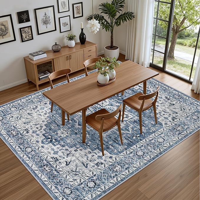 4x6 Area Rugs Living Room: Washable Vintage Rug - Image 5
